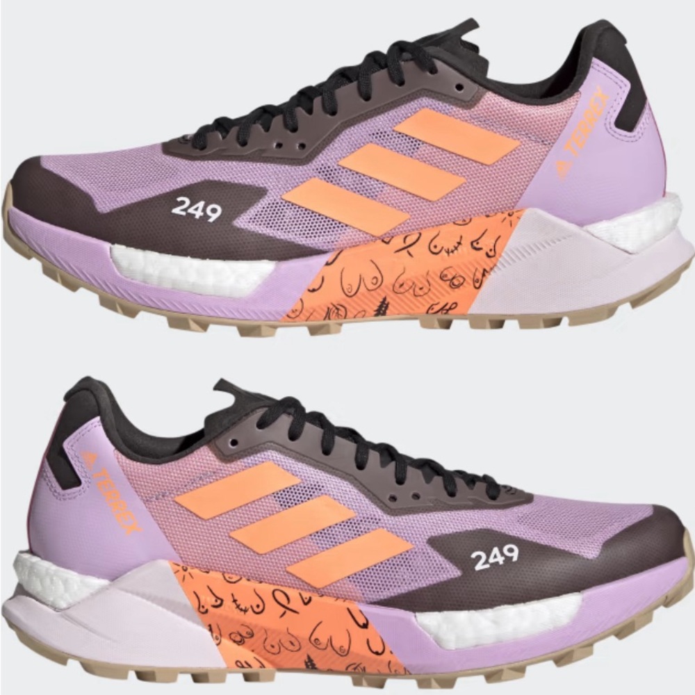 Adidas Terrex Women's Trail Running Shoes - Purple and Orange
